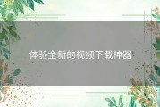 体验全新的视频下载神器