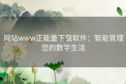 网站www正能量下载软件：智能管理您的数字生活