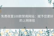 免费夜里100款禁用网站：赋予您更好的上网体验
