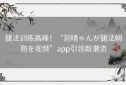 腿法训练高峰！“刻晴ゃんが腿法娴熟を视频”app引领新潮流
