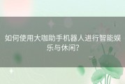 如何使用大咖助手机器人进行智能娱乐与休闲？