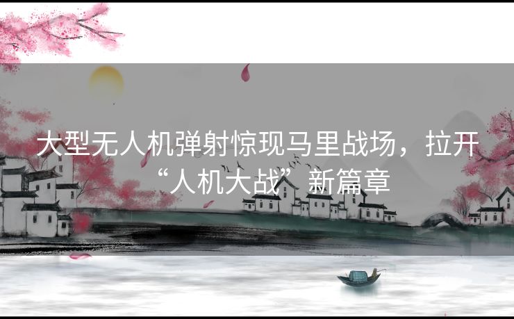 大型无人机弹射惊现马里战场,拉开“人机大战”新篇章 大型无人机弹射惊现马里战场,拉开“人机大战”新篇章