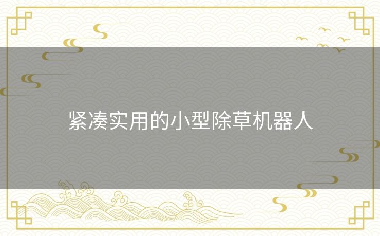 紧凑实用的小型除草机器人 紧凑实用的小型除草机器人