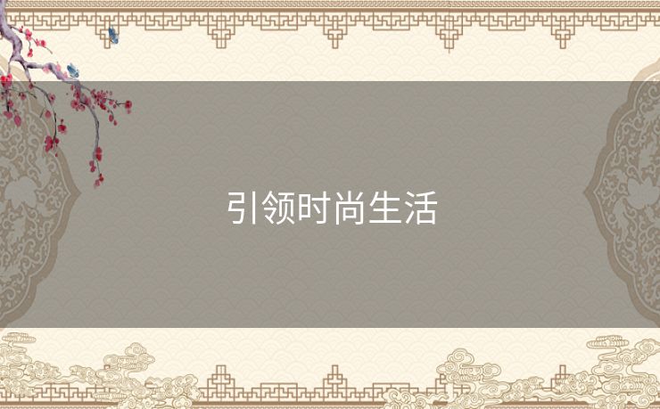 引领时尚生活 引领时尚生活