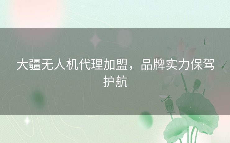 大疆无人机代理加盟,品牌实力保驾护航 大疆无人机代理加盟,品牌实力保驾护航