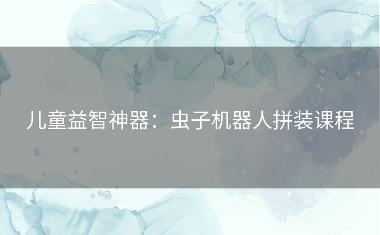 儿童益智神器:虫子机器人拼装课程 儿童益智神器:虫子机器人拼装课程
