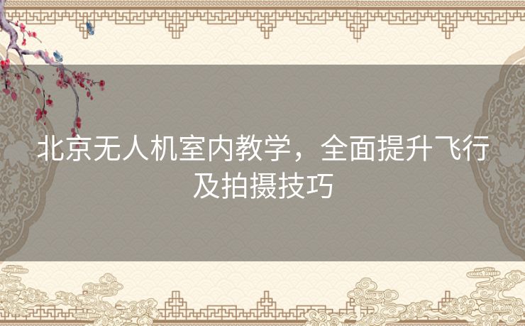 北京无人机室内教学,全面提升飞行及拍摄技巧 北京无人机室内教学,全面提升飞行及拍摄技巧