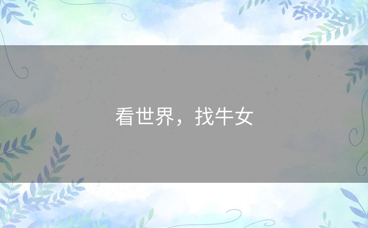 看世界，找牛女