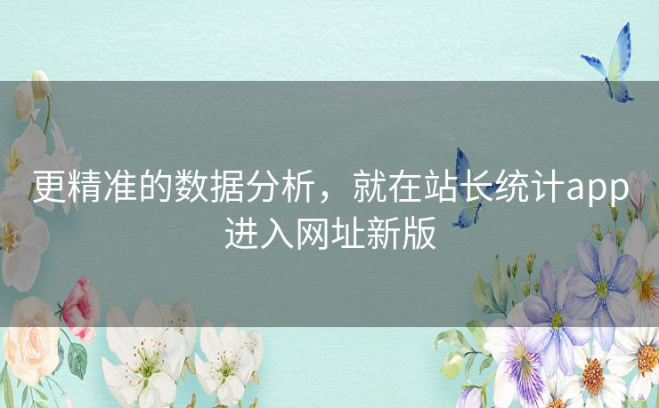 更精准的数据分析,就在站长统计app进入网址新版 更精准的数据分析,就在站长统计app进入网址新版