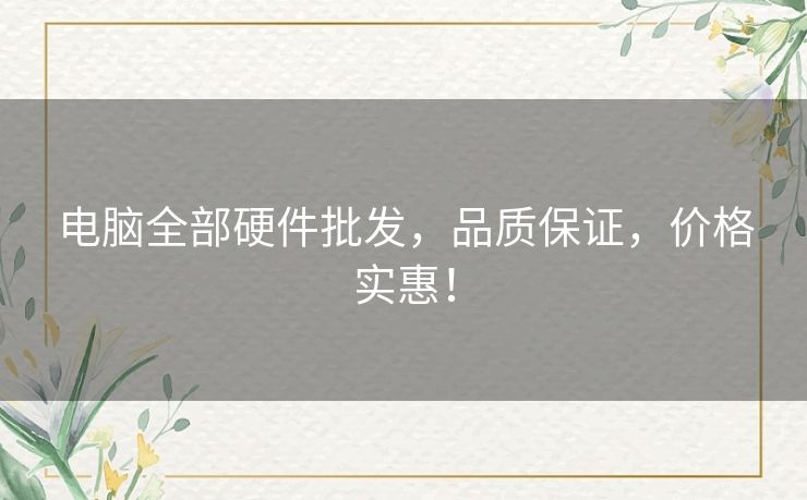 电脑全部硬件批发,品质保证,价格实惠! 电脑全部硬件批发,品质保证,价格实惠!