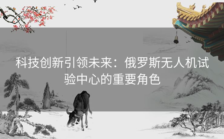 科技创新引领未来:俄罗斯无人机试验中心的重要角色 科技创新引领未来:俄罗斯无人机试验中心的重要角色