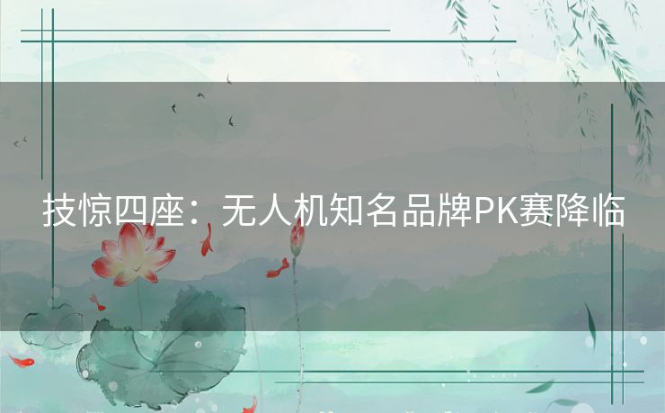 技惊四座:无人机知名品牌PK赛降临 技惊四座:无人机知名品牌PK赛降临