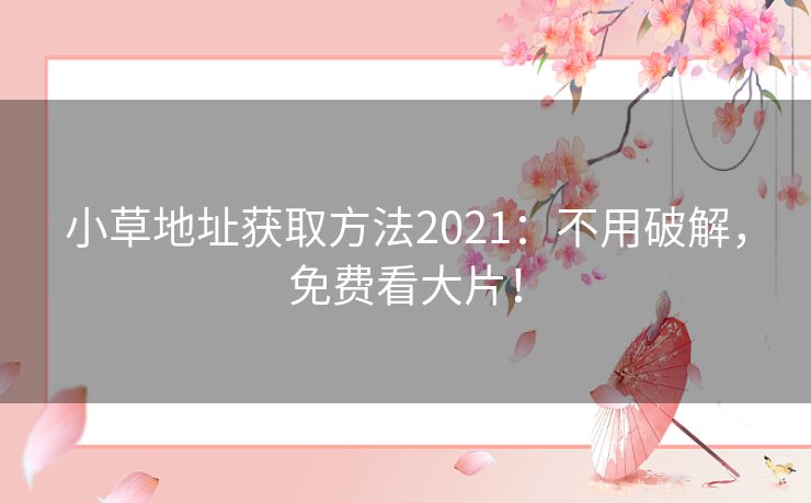 小草地址获取方法2021:不用破解,免费看大片! 小草地址获取方法2021:不用破解,免费看大片!