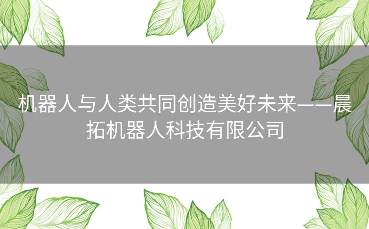 机器人与人类共同创造美好未来——晨拓机器人科技有限公司 机器人与人类共同创造美好未来——晨拓机器人科技有限公司