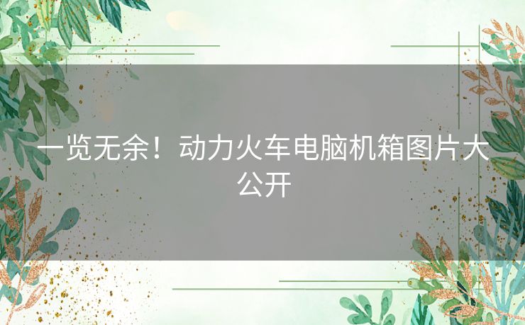 一览无余!动力火车电脑机箱图片大公开 一览无余!动力火车电脑机箱图片大公开