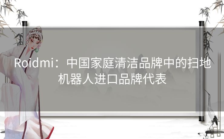 Roidmi：中国家庭清洁品牌中的扫地机器人进口品牌代表