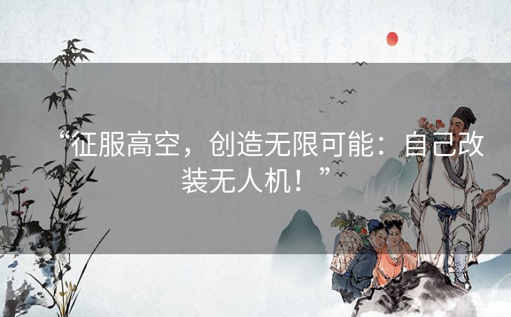 “征服高空,创造无限可能:自己改装无人机!” “征服高空,创造无限可能:自己改装无人机!”