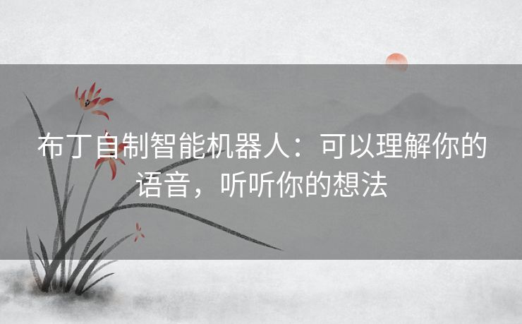 布丁自制智能机器人:可以理解你的语音,听听你的想法 布丁自制智能机器人:可以理解你的语音,听听你的想法