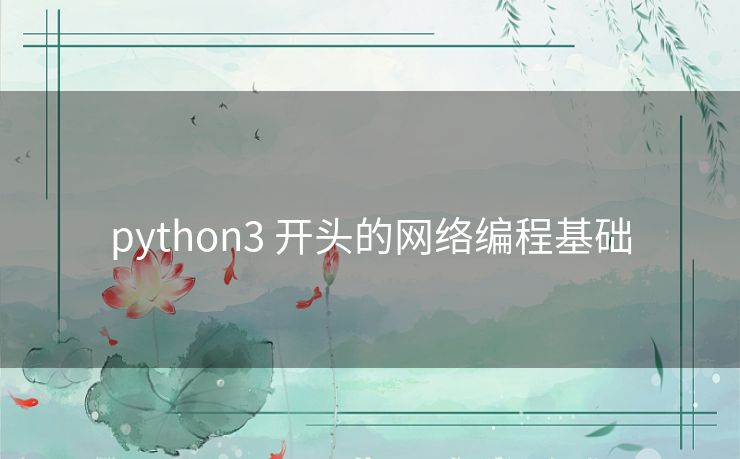 python3 开头的网络编程基础 python3 开头的网络编程基础