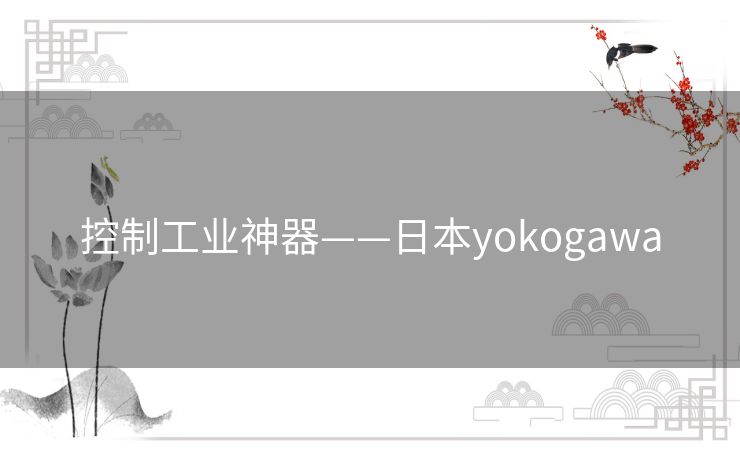 控制工业神器——日本yokogawa