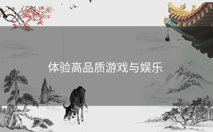 体验高品质游戏与娱乐 体验高品质游戏与娱乐