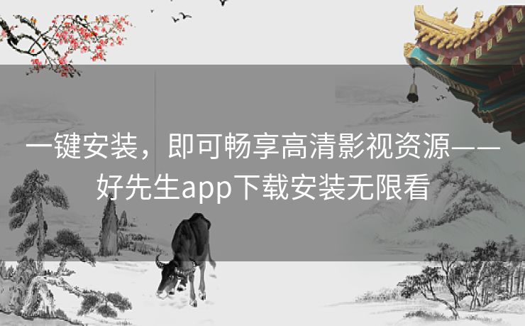 一键安装，即可畅享高清影视资源——好先生app下载安装无限看