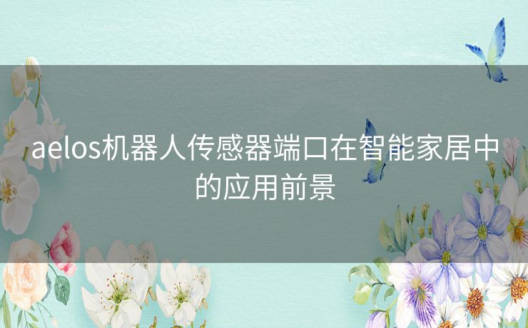 aelos机器人传感器端口在智能家居中的应用前景