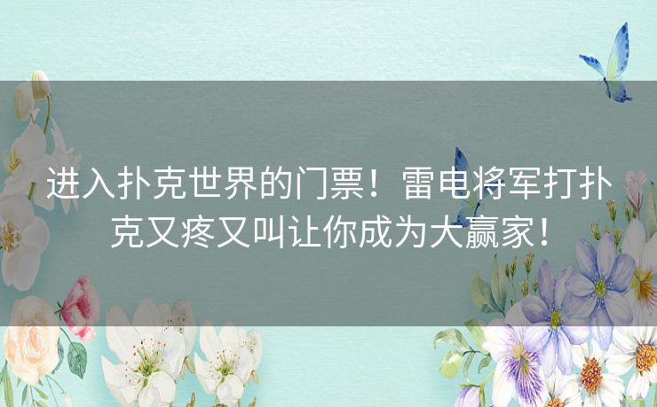 进入扑克世界的门票！雷电将军打扑克又疼又叫让你成为大赢家！