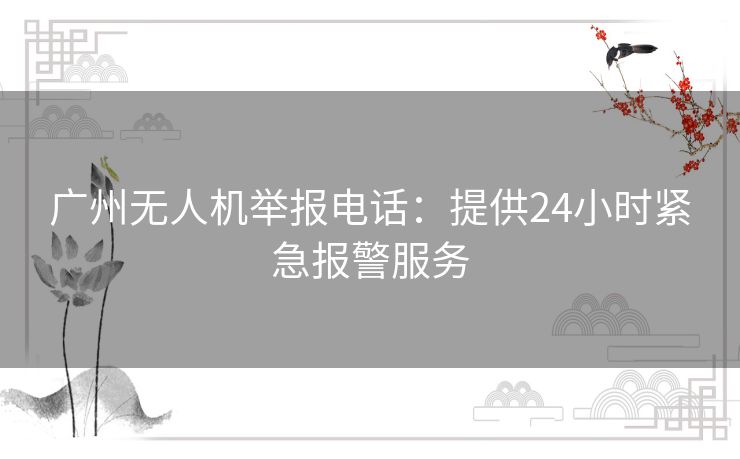 广州无人机举报电话:提供24小时紧急报警服务 广州无人机举报电话:提供24小时紧急报警服务