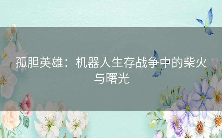 孤胆英雄：机器人生存战争中的柴火与曙光